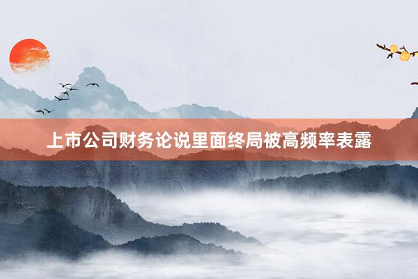 上市公司财务论说里面终局被高频率表露